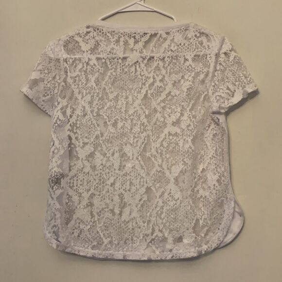 bar lll short sleeve white sheer tee Size XS NWT - Picture 5 of 6
